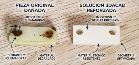Ingeniería inversa y fabricación de pieza mecánica de repuesto en Getafe