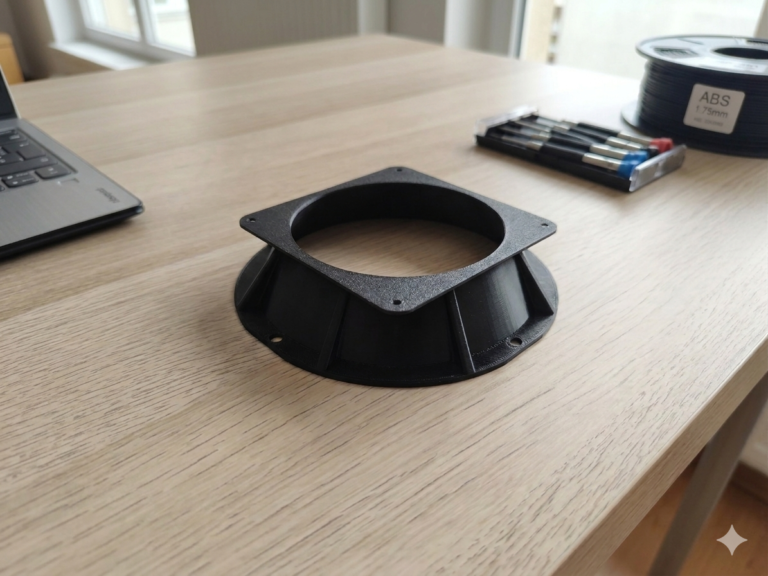 Tolva de ventilación para cuadro eléctrico industrial impresa en 3D con ABS resistente al calor